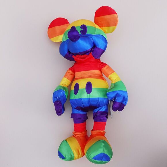 15.5 " Disney Parks Rainbow Gay Pride Mickey Mouse Plush NWT LGBTQ - Picture 2 of 10